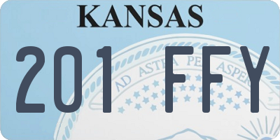 KS license plate 201FFY