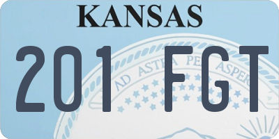 KS license plate 201FGT