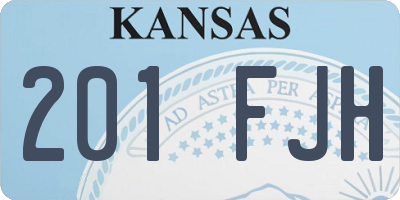 KS license plate 201FJH
