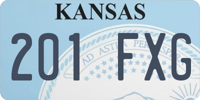 KS license plate 201FXG