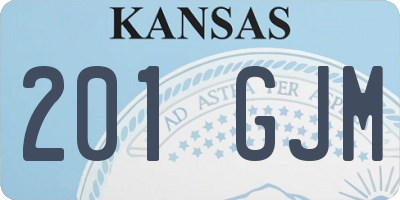KS license plate 201GJM