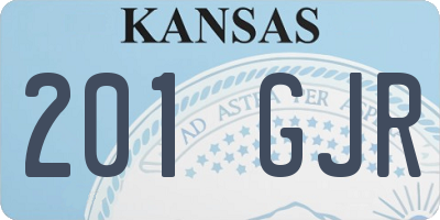 KS license plate 201GJR