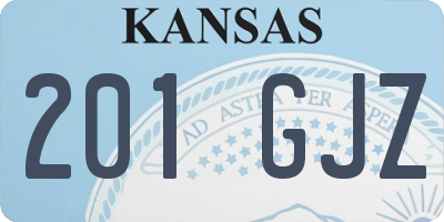 KS license plate 201GJZ