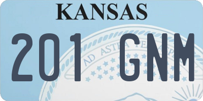 KS license plate 201GNM