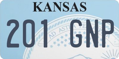 KS license plate 201GNP