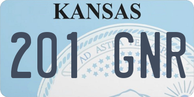 KS license plate 201GNR