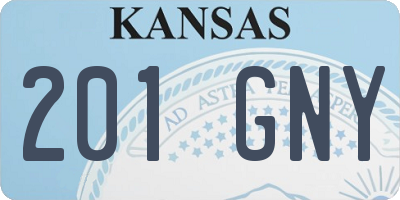 KS license plate 201GNY