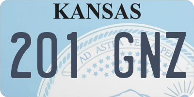 KS license plate 201GNZ