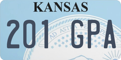 KS license plate 201GPA