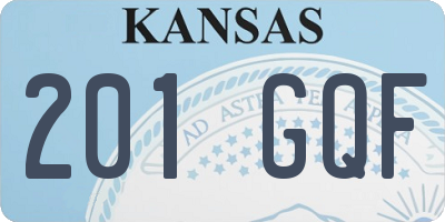 KS license plate 201GQF
