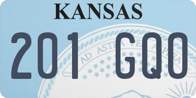 KS license plate 201GQO