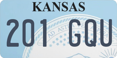 KS license plate 201GQU