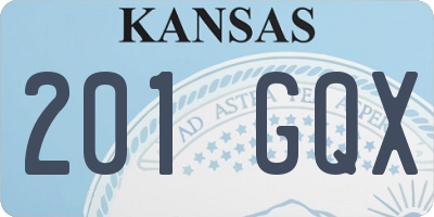 KS license plate 201GQX