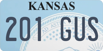 KS license plate 201GUS