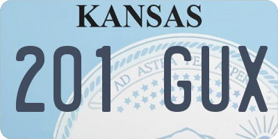 KS license plate 201GUX