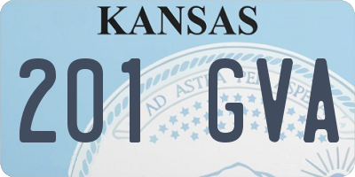 KS license plate 201GVA