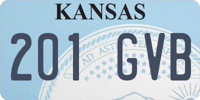 KS license plate 201GVB