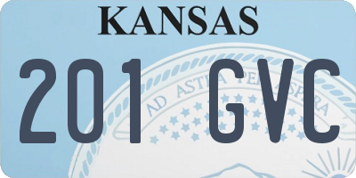 KS license plate 201GVC