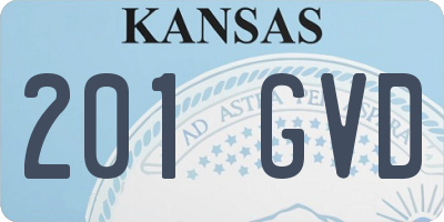KS license plate 201GVD