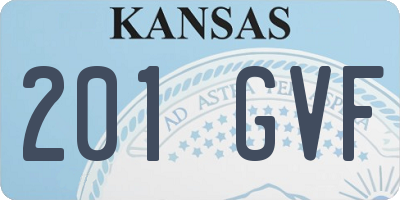 KS license plate 201GVF