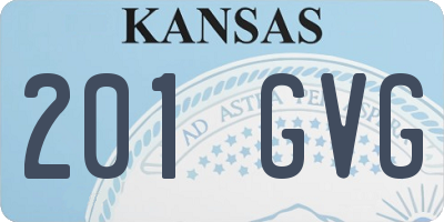 KS license plate 201GVG
