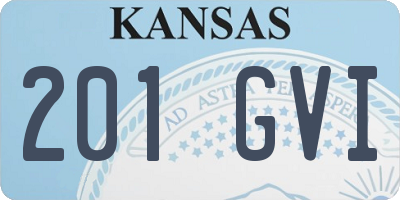 KS license plate 201GVI