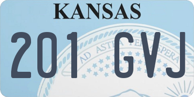 KS license plate 201GVJ