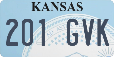 KS license plate 201GVK
