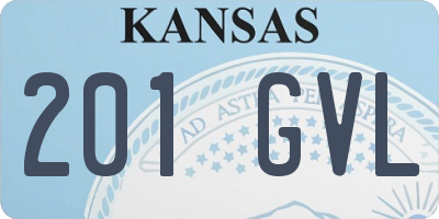 KS license plate 201GVL