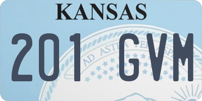 KS license plate 201GVM