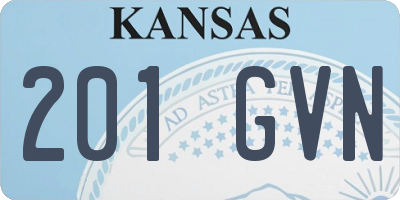 KS license plate 201GVN
