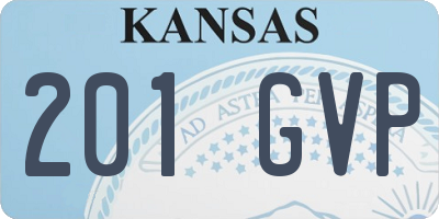 KS license plate 201GVP