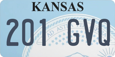 KS license plate 201GVQ