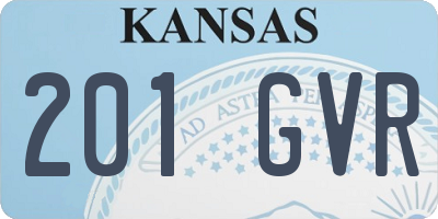 KS license plate 201GVR