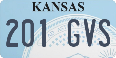KS license plate 201GVS