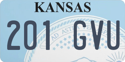 KS license plate 201GVU