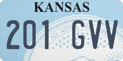 KS license plate 201GVV