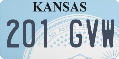 KS license plate 201GVW