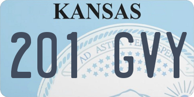 KS license plate 201GVY