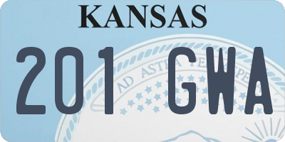 KS license plate 201GWA