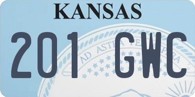 KS license plate 201GWC