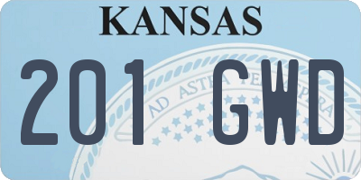 KS license plate 201GWD