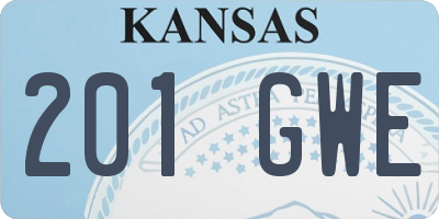 KS license plate 201GWE