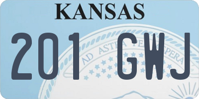 KS license plate 201GWJ