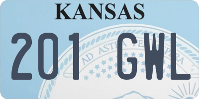 KS license plate 201GWL