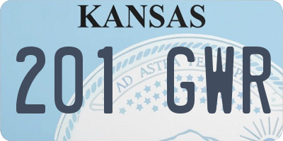 KS license plate 201GWR