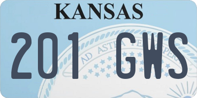 KS license plate 201GWS
