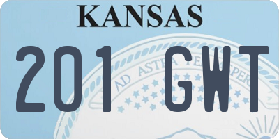 KS license plate 201GWT