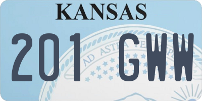 KS license plate 201GWW
