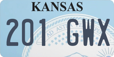 KS license plate 201GWX